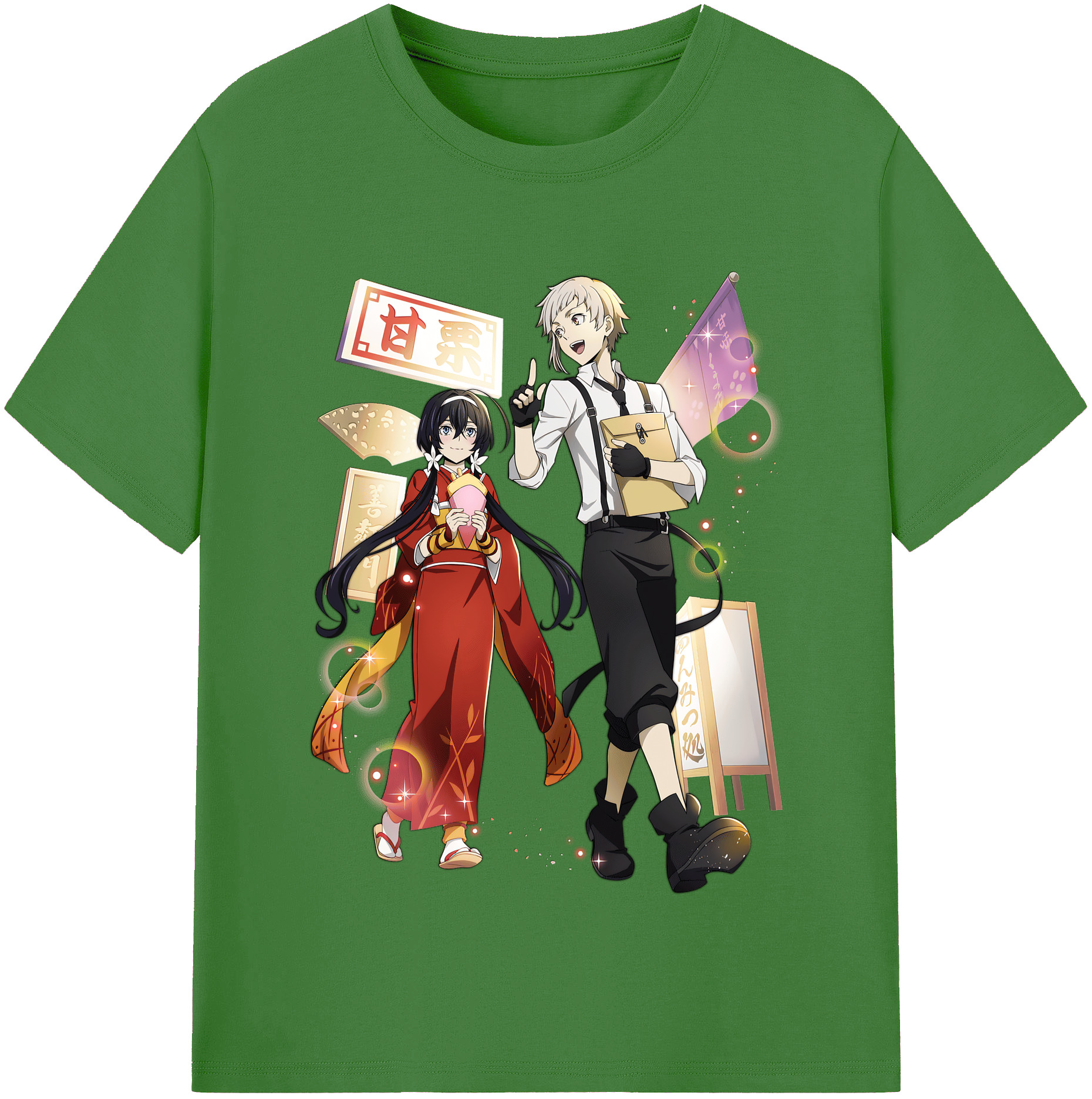 （画像用） 文豪ストレイドッグス Bungo Stray Dogs レディースカジュアルプリントTシャツ（綿100％）